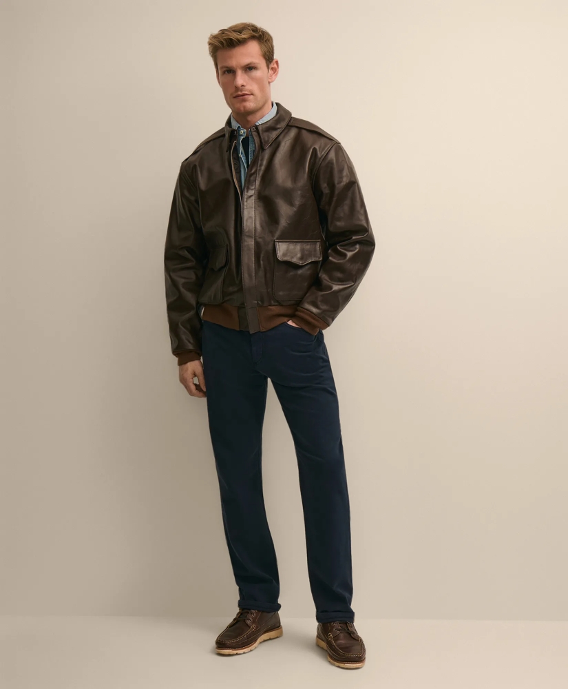 The Cockpit x Brooks Brothers A-2 Leather Flight Jacket, image 2