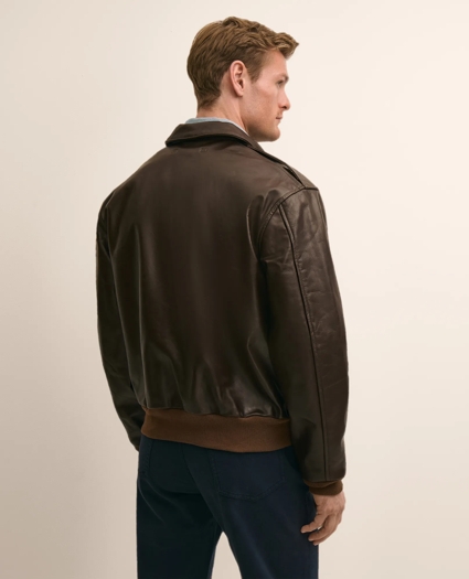The Cockpit x Brooks Brothers A-2 Leather Flight Jacket, image 4