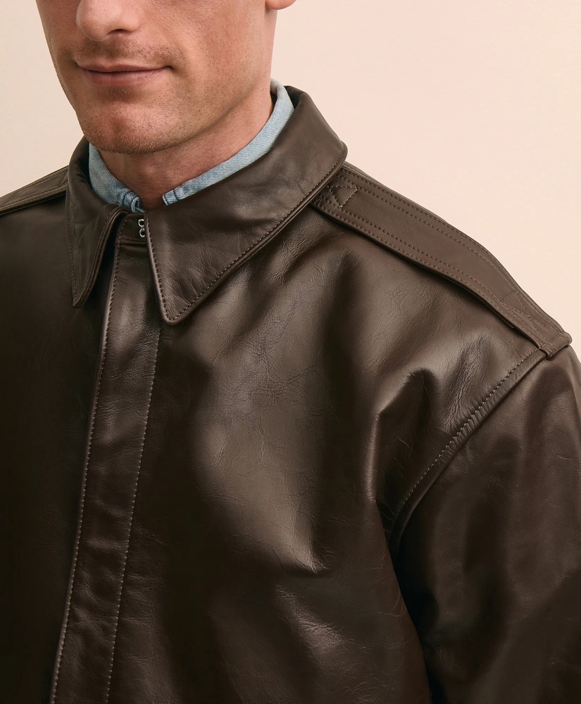 The Cockpit x Brooks Brothers A-2 Leather Flight Jacket, image 5