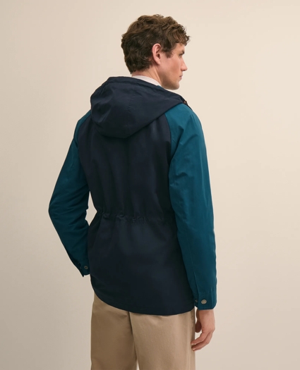 Cotton Blend Water-Repellent Colorblocked Utility Jacket, image 4