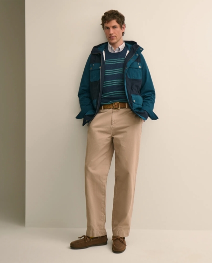 Cotton Blend Water-Repellent Colorblocked Utility Jacket, image 5
