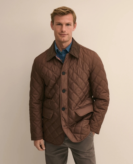 Diamond-Quilted Walking Coat, image 1