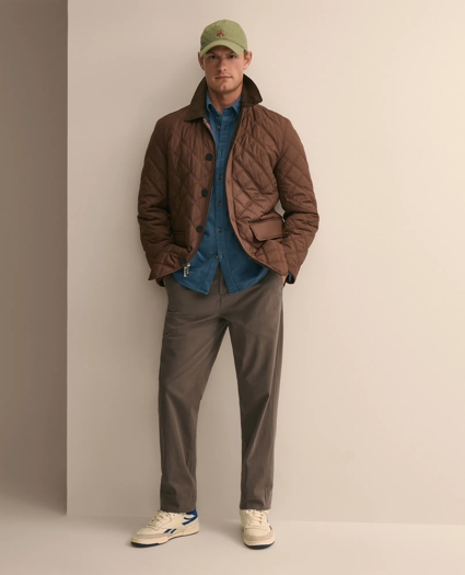 Diamond-Quilted Walking Coat, image 2