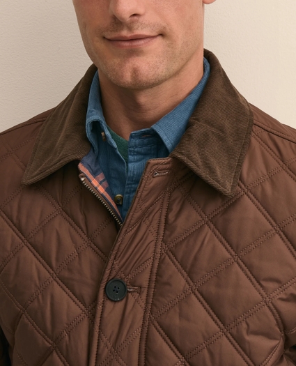 Diamond-Quilted Walking Coat, image 3