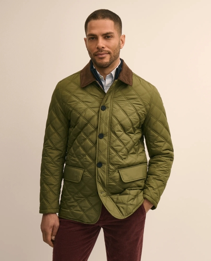 Diamond-Quilted Walking Coat, image 1