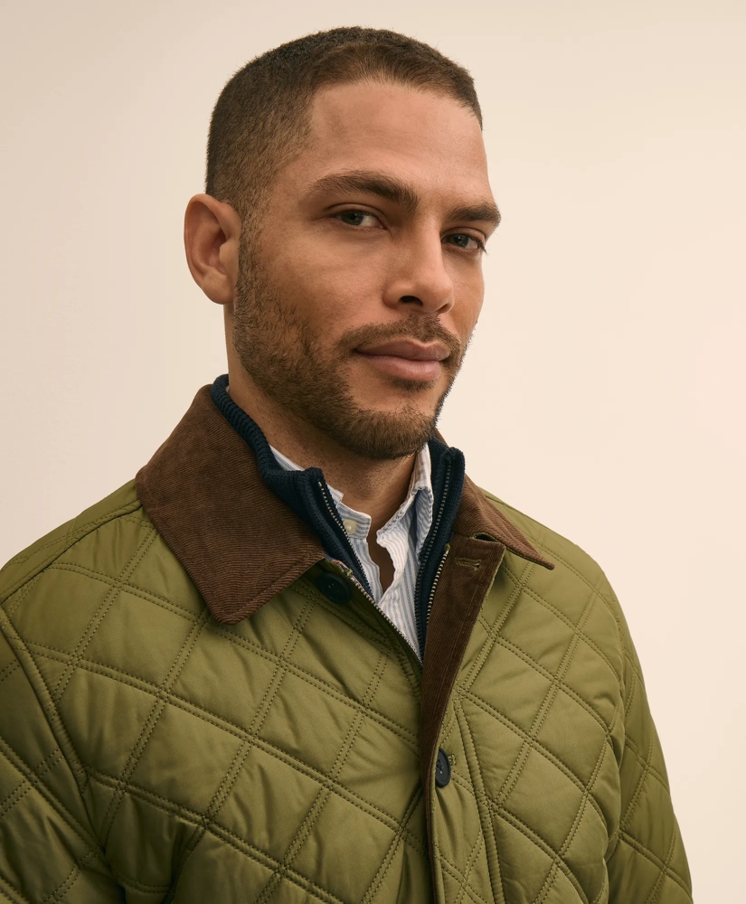 Diamond-Quilted Walking Coat, image 2