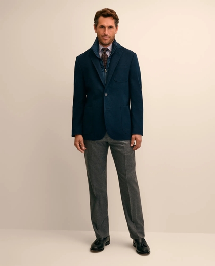 Italian Wool Water-Repellent Blazer with Removable Knit Bib, image 2