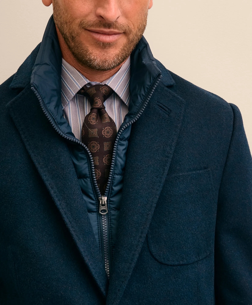 Italian Wool Water-Repellent Blazer with Removable Knit Bib, image 3