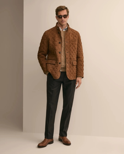 Suede Quilted Walking Coat, image 2