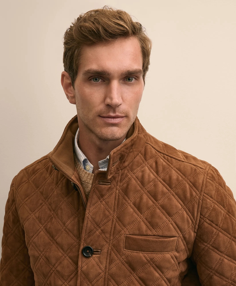 Suede Quilted Walking Coat, image 3