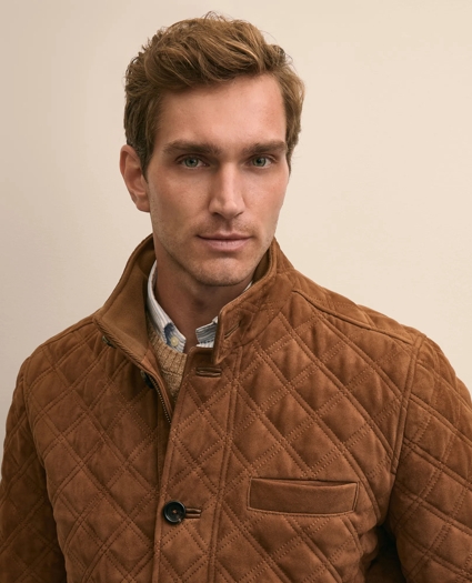 Suede Quilted Walking Coat, image 3