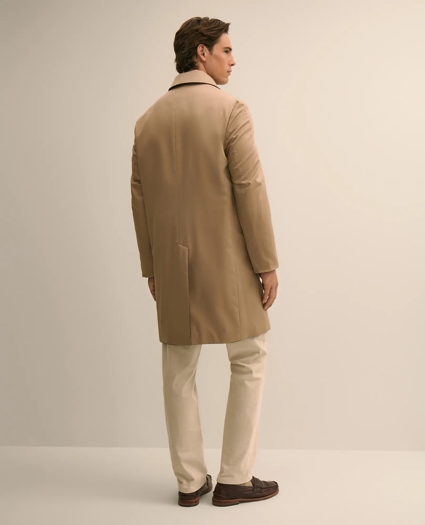 Reversible Wool Herringbone Balmacaan Coat, image 4