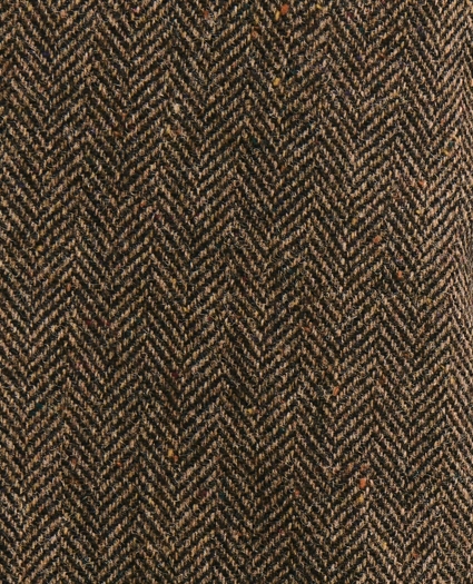 Reversible Wool Herringbone Balmacaan Coat, image 7