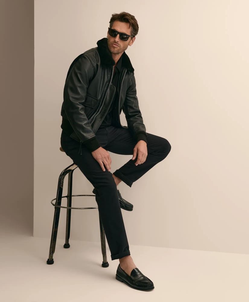 Brooks Brothers X Cockpit USA Navy G-1 Leather Jacket, image 2