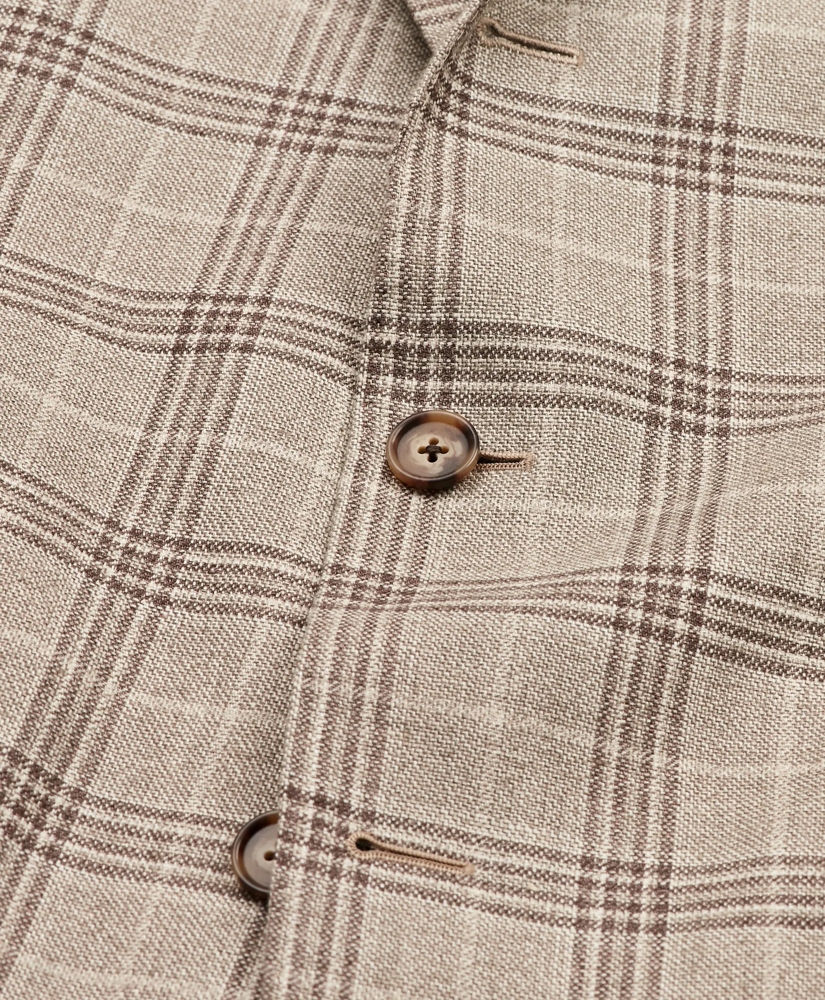 Regent Fit Three-Button Plaid Sport Coat, image 2
