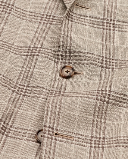 Regent Fit Three-Button Plaid Sport Coat, image 2