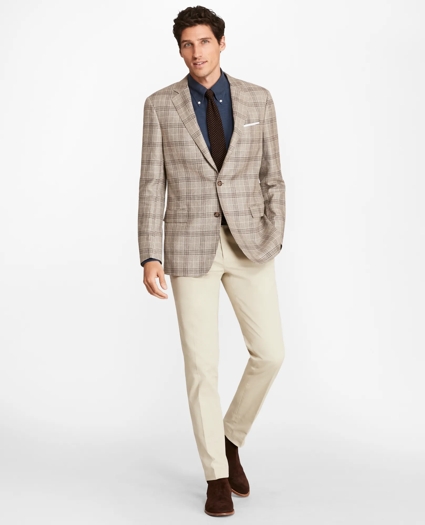 Regent Fit Three-Button Plaid Sport Coat, image 3