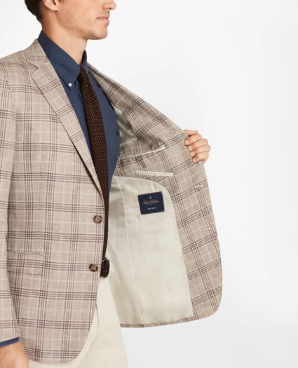 Regent Fit Three-Button Plaid Sport Coat, image 5