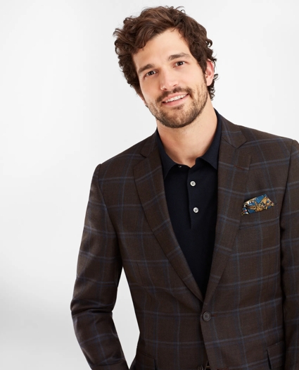 Regent Fit Plaid Sport Coat, image 1
