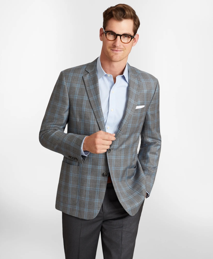 Regent Fit Three-Button Hopsack Sport Coat, image 3