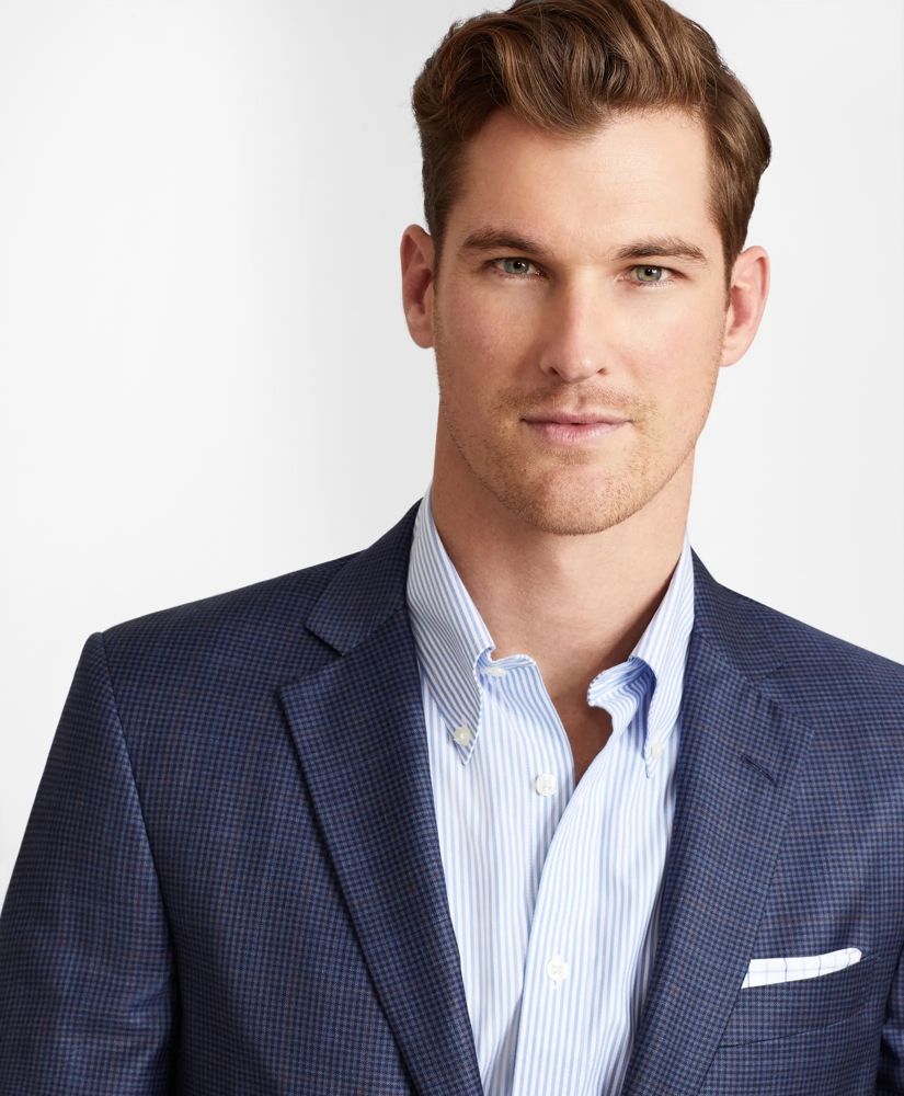 Regent Fit Navy Plaid Sport Coat, image 2
