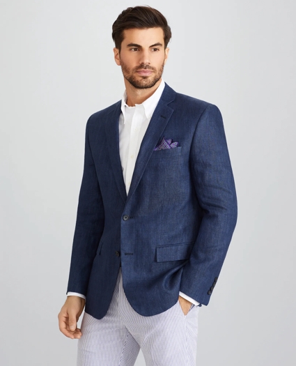 Regent Fit Two-Button Linen Sport Coat, image 1
