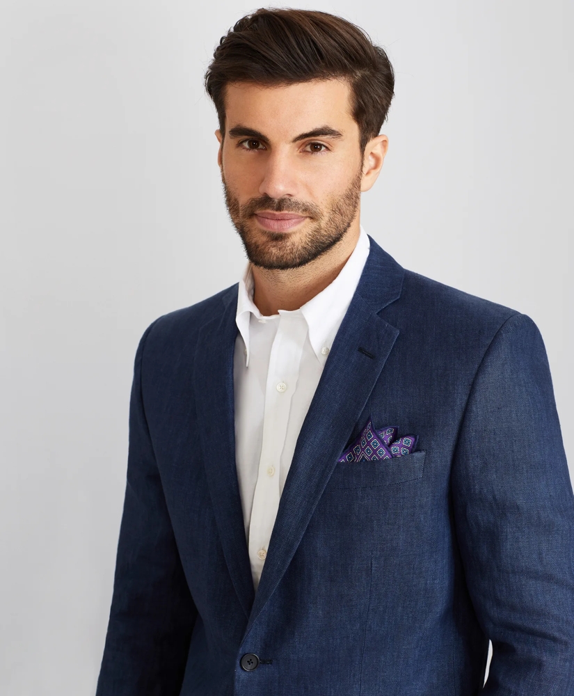 Regent Fit Two-Button Linen Sport Coat, image 3