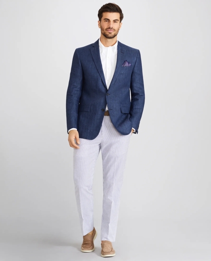 Regent Fit Two-Button Linen Sport Coat, image 4