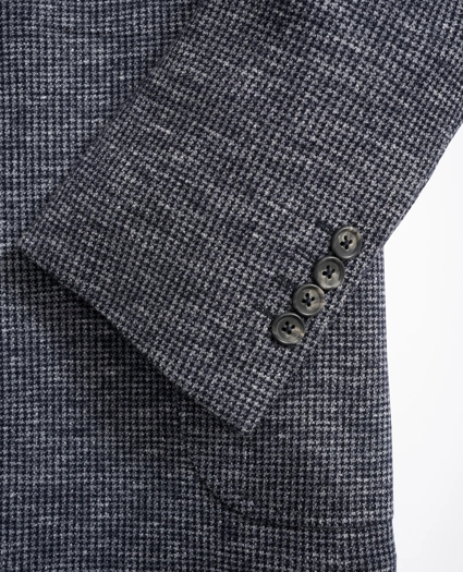 Regent Fit Houndstooth Cotton-Wool Knit Sport Coat, image 2