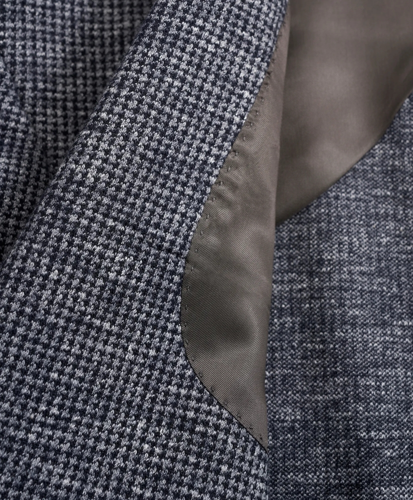 Regent Fit Houndstooth Cotton-Wool Knit Sport Coat, image 5