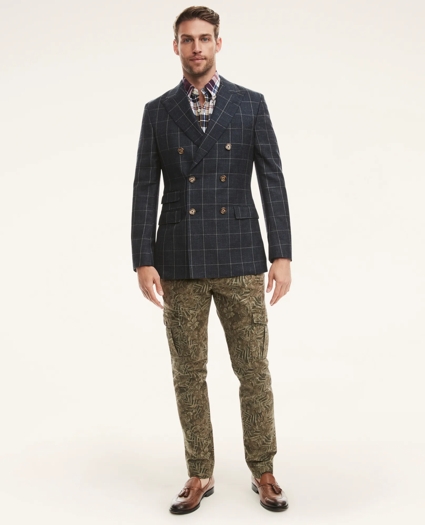 Regent Regular-Fit Double Breasted Windowpane Sport Coat, image 2
