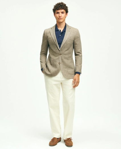 Classic Fit Cotton-Wool Blend Knit Herringbone Sport Coat, image 3