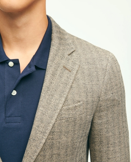Classic Fit Cotton-Wool Blend Knit Herringbone Sport Coat, image 5