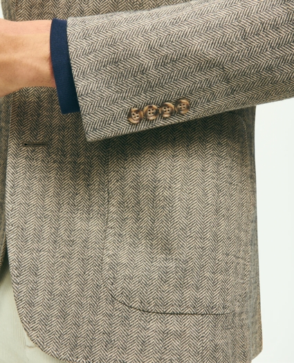 Classic Fit Cotton-Wool Blend Knit Herringbone Sport Coat, image 6