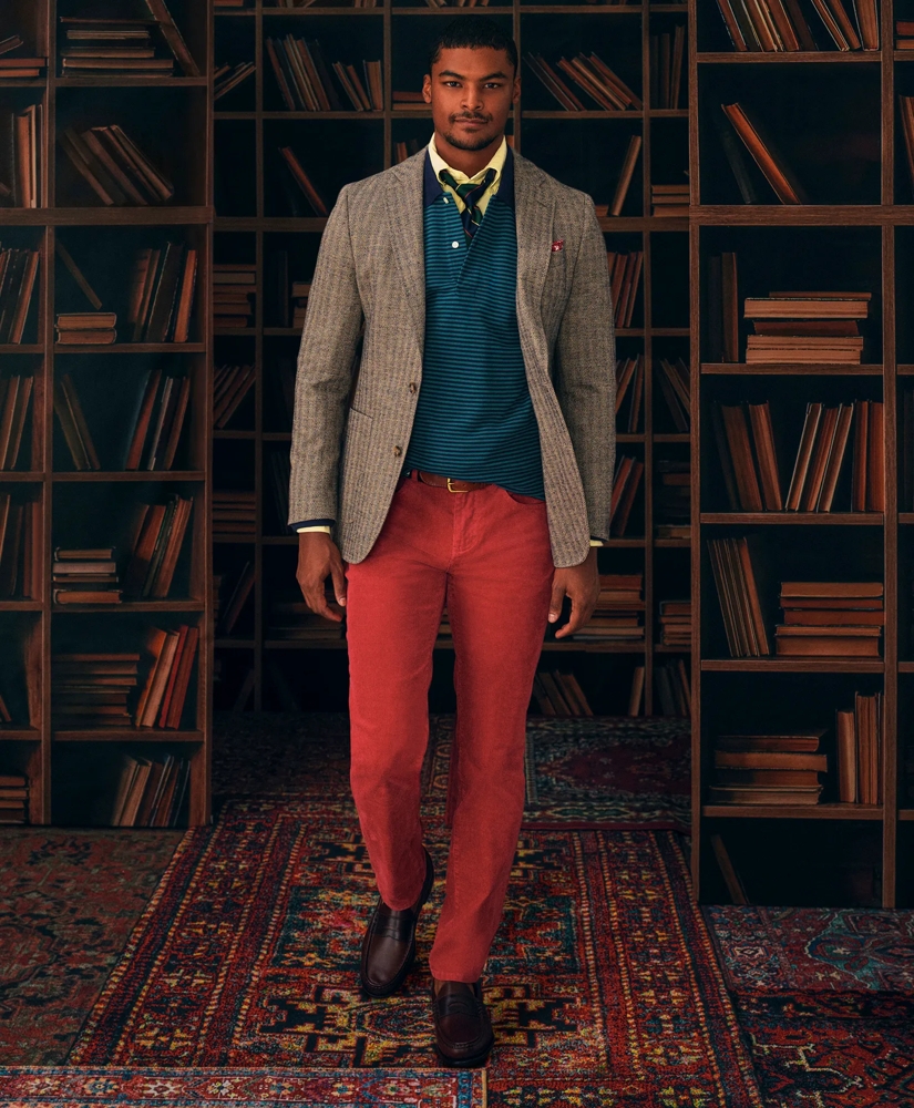 Classic Fit Cotton-Wool Blend Knit Herringbone Sport Coat, image 2