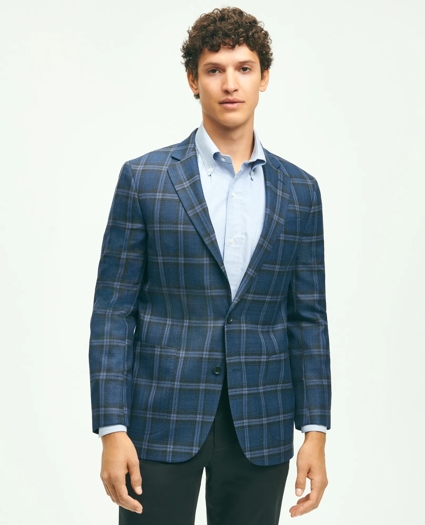 Classic Fit Wool Hopsack Plaid Patch Pocket Sport Coat, image 1