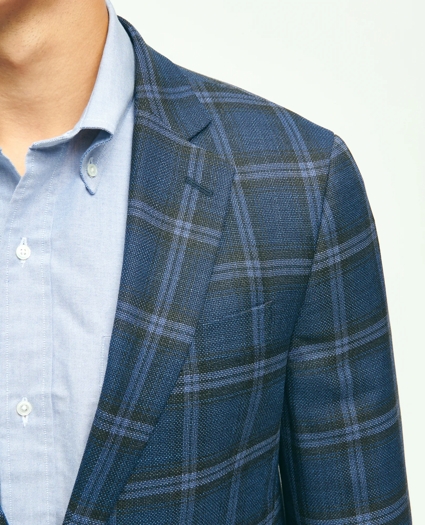 Classic Fit Wool Hopsack Plaid Patch Pocket Sport Coat, image 2