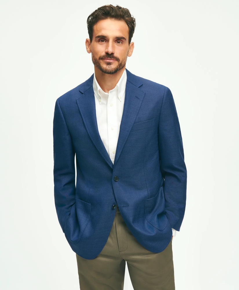 Traditional Fit Wool Hopsack Patch Pocket Sport Coat, image 1