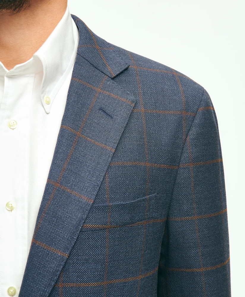 Traditional Fit Stretch Wool Hopsack Windowpane Sport Coat, image 2