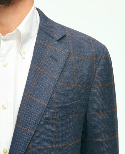 Traditional Fit Stretch Wool Hopsack Windowpane Sport Coat, image 2