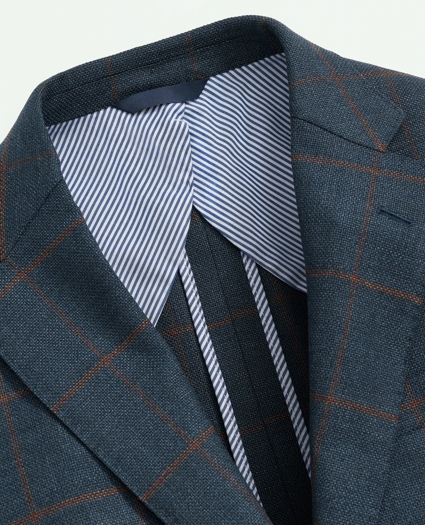 Traditional Fit Stretch Wool Hopsack Windowpane Sport Coat, image 7
