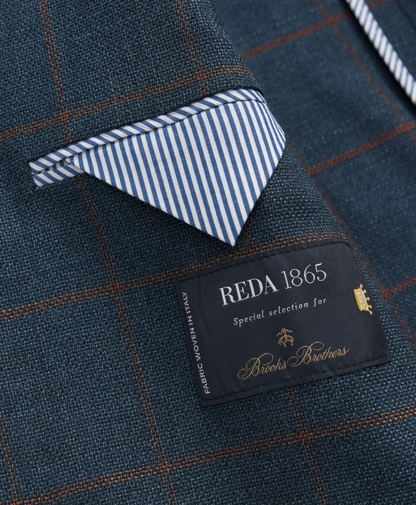 Traditional Fit Stretch Wool Hopsack Windowpane Sport Coat, image 9