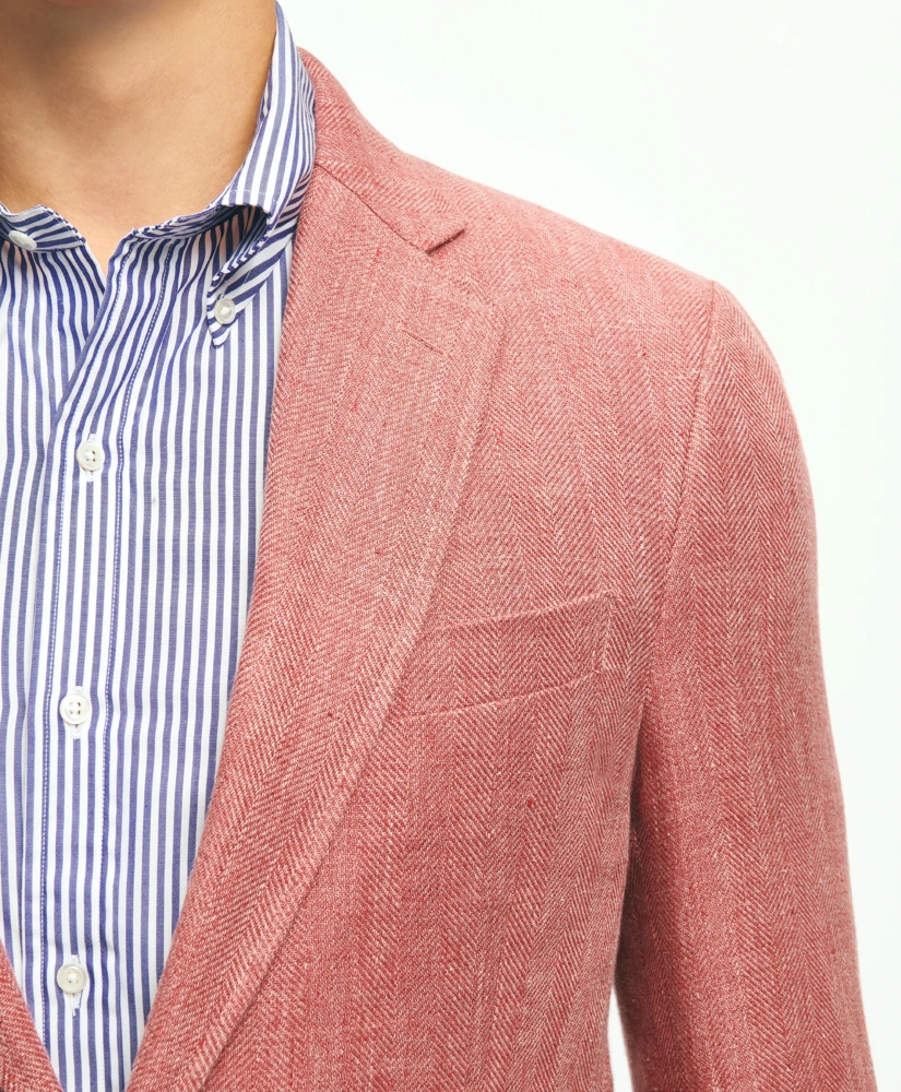 Classic Fit 1818 Herringbone Sport Coat In Linen-Wool Blend, image 2