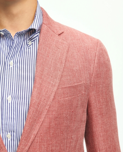 Classic Fit 1818 Herringbone Sport Coat In Linen-Wool Blend, image 2