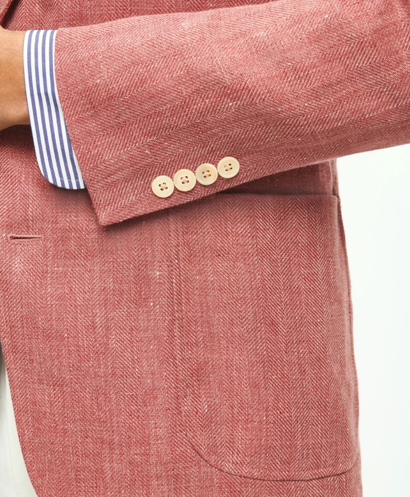 Classic Fit 1818 Herringbone Sport Coat In Linen-Wool Blend, image 4