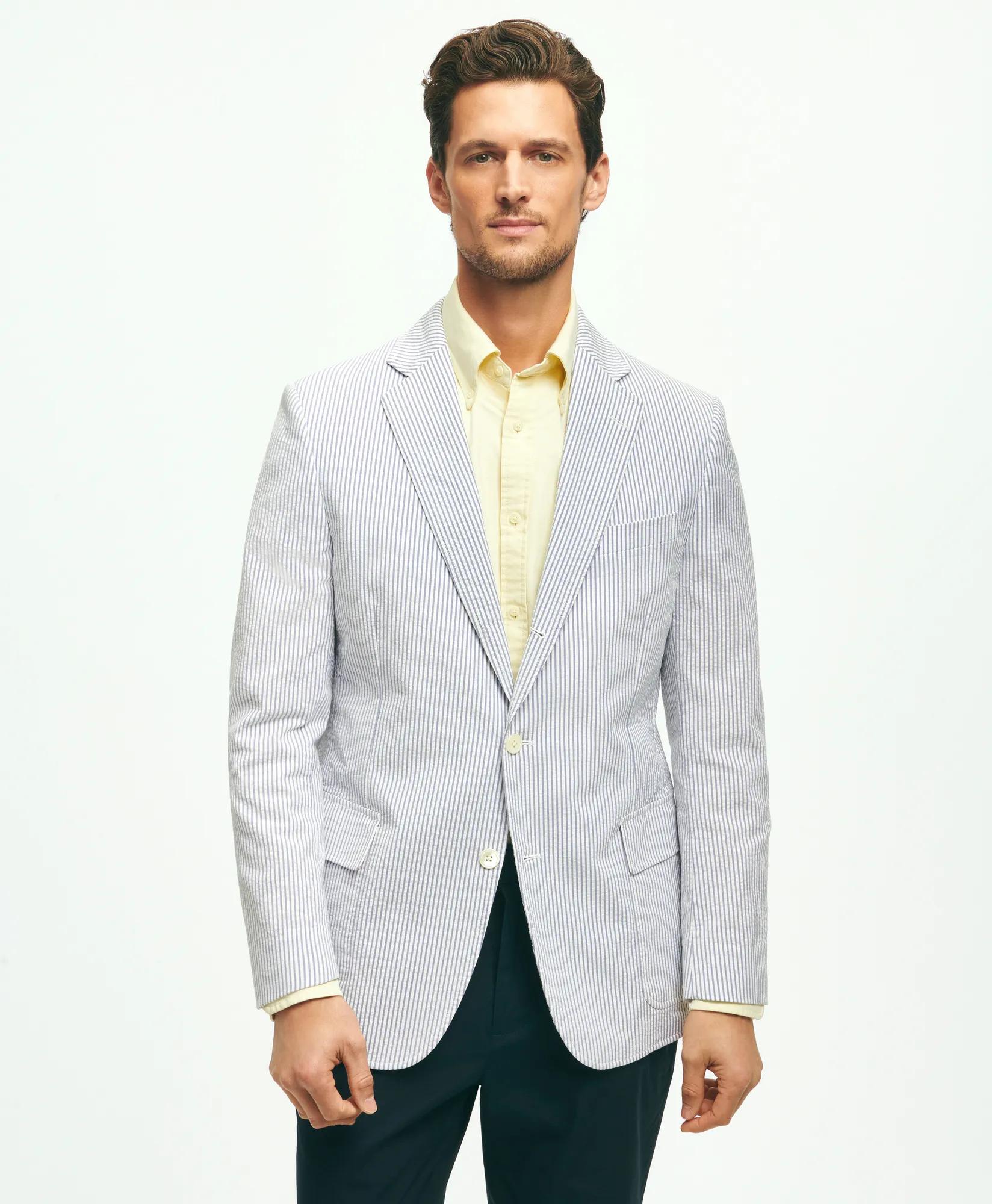Classic Fit Archive-Inspired Seersucker Sport Coat in Cotton