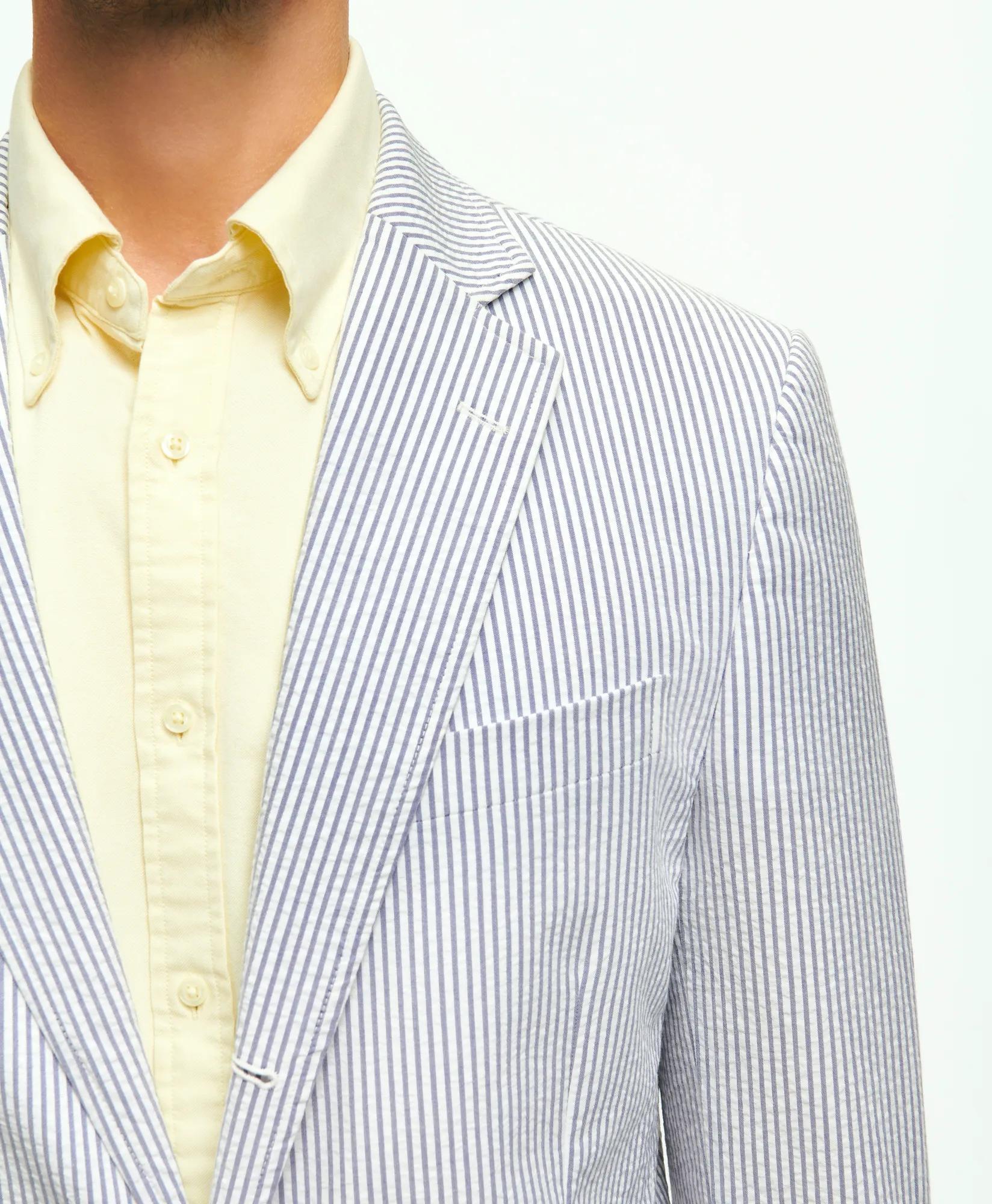 Classic Fit Archive-Inspired Seersucker Sport Coat in Cotton