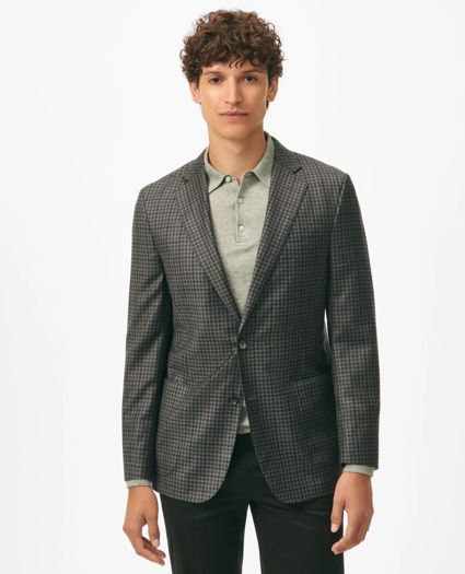 Classic Fit Gingham Sport Coat in Merino Wool, image 1