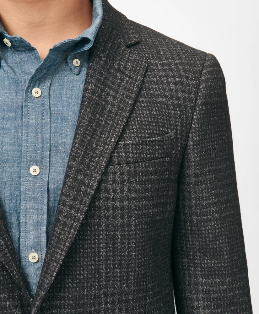 Classic Fit Large Check Knit Sport Coat in Wool-Blend, image 2