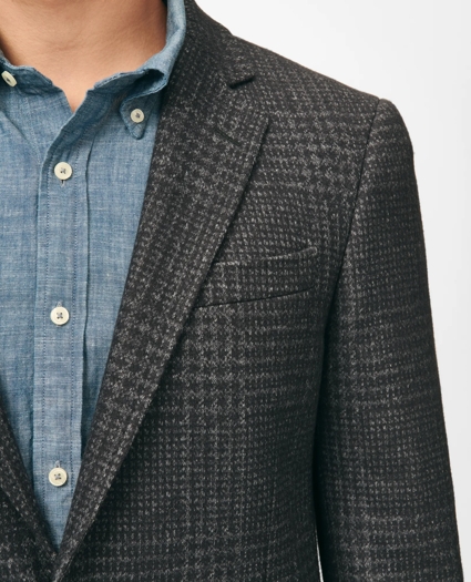 Classic Fit Large Check Knit Sport Coat in Wool-Blend, image 2